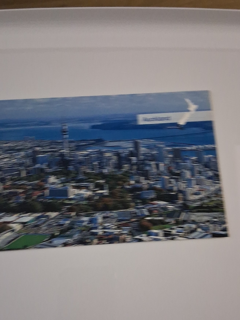 Cityscape  Art PostCard/ New Zeland in Blue and White